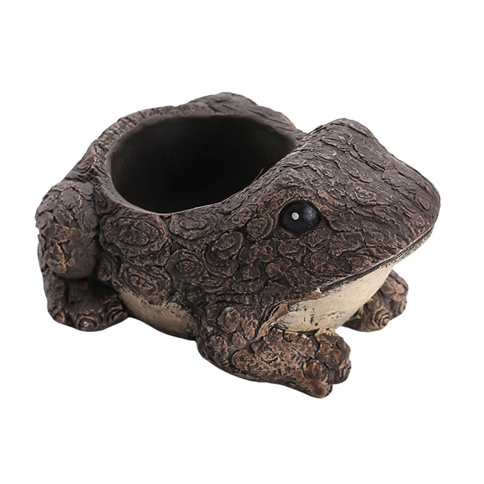 jicheng Animal Planter Pot Art Collection Succulent Pot for Courtyard Yard Bookshelf Frog