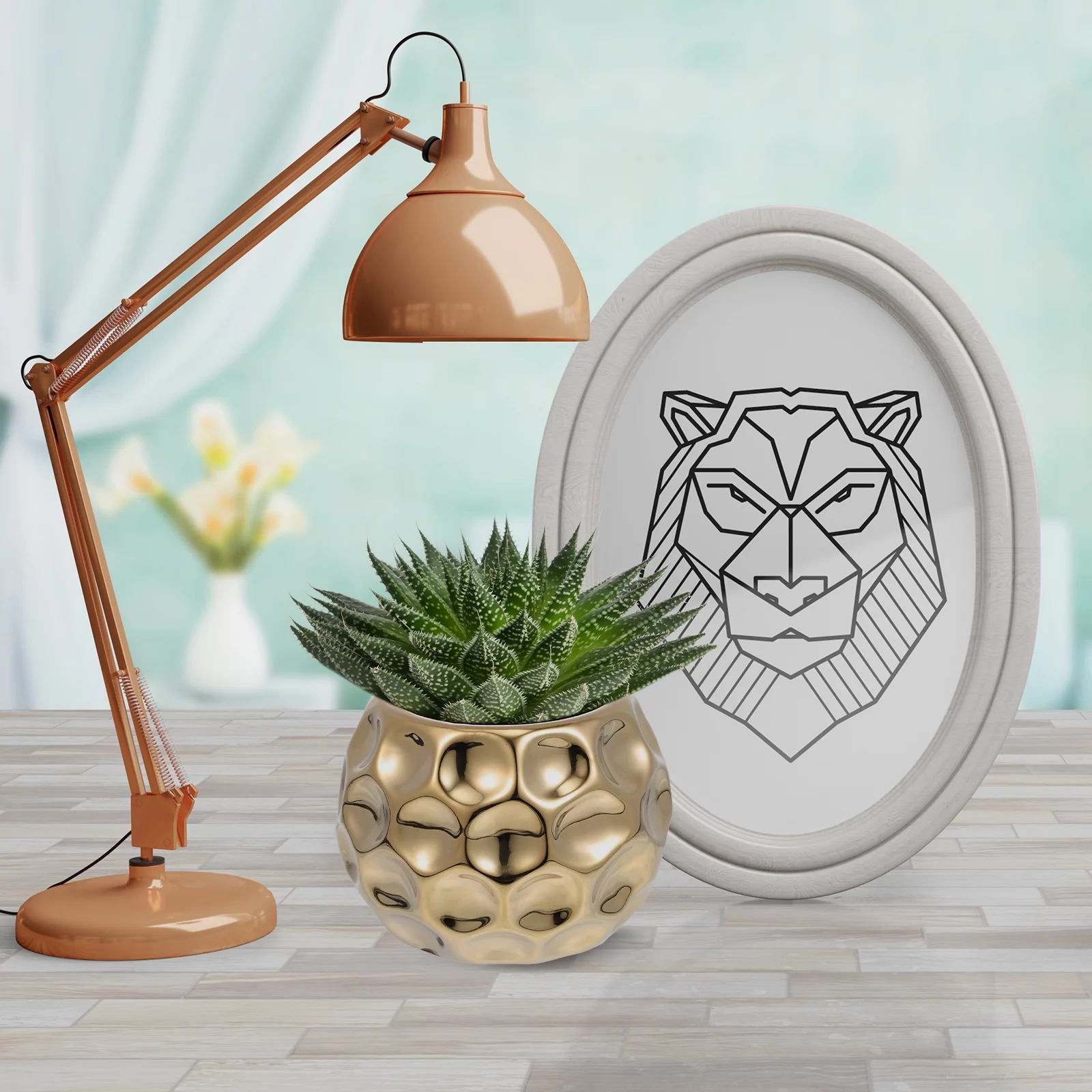 Gongxipen 1pc Delicate Gardening Flowerpot Ceramic Flower Pot Potted Plant Container