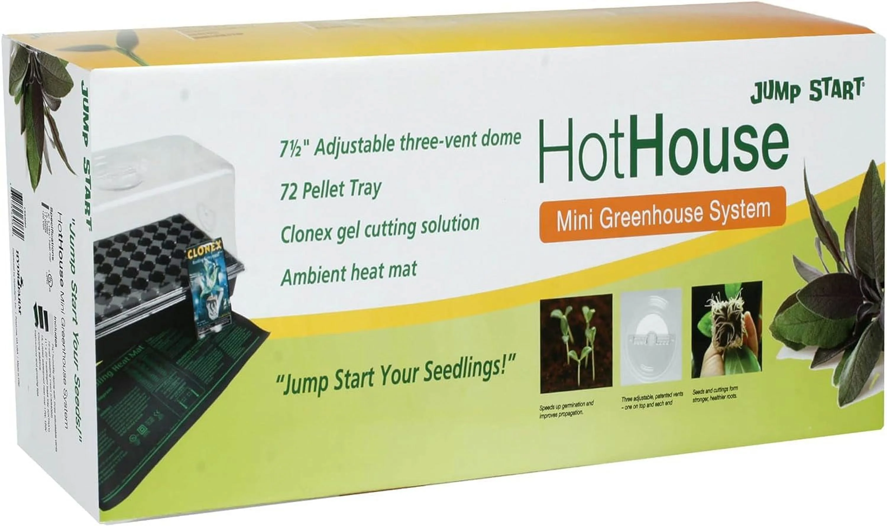 HYDROFARM Germination Hot House With Heat Mat Hydroponic Flower Grow (2-Pack)