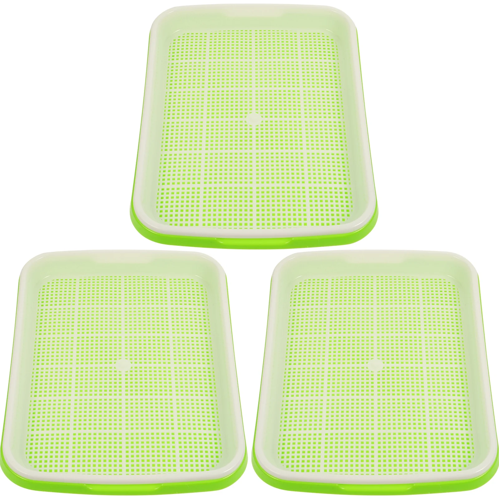 3Pcs Premium Nursery Tray Hydroponic Germinating Tray Garden Plastic Nursery Tray