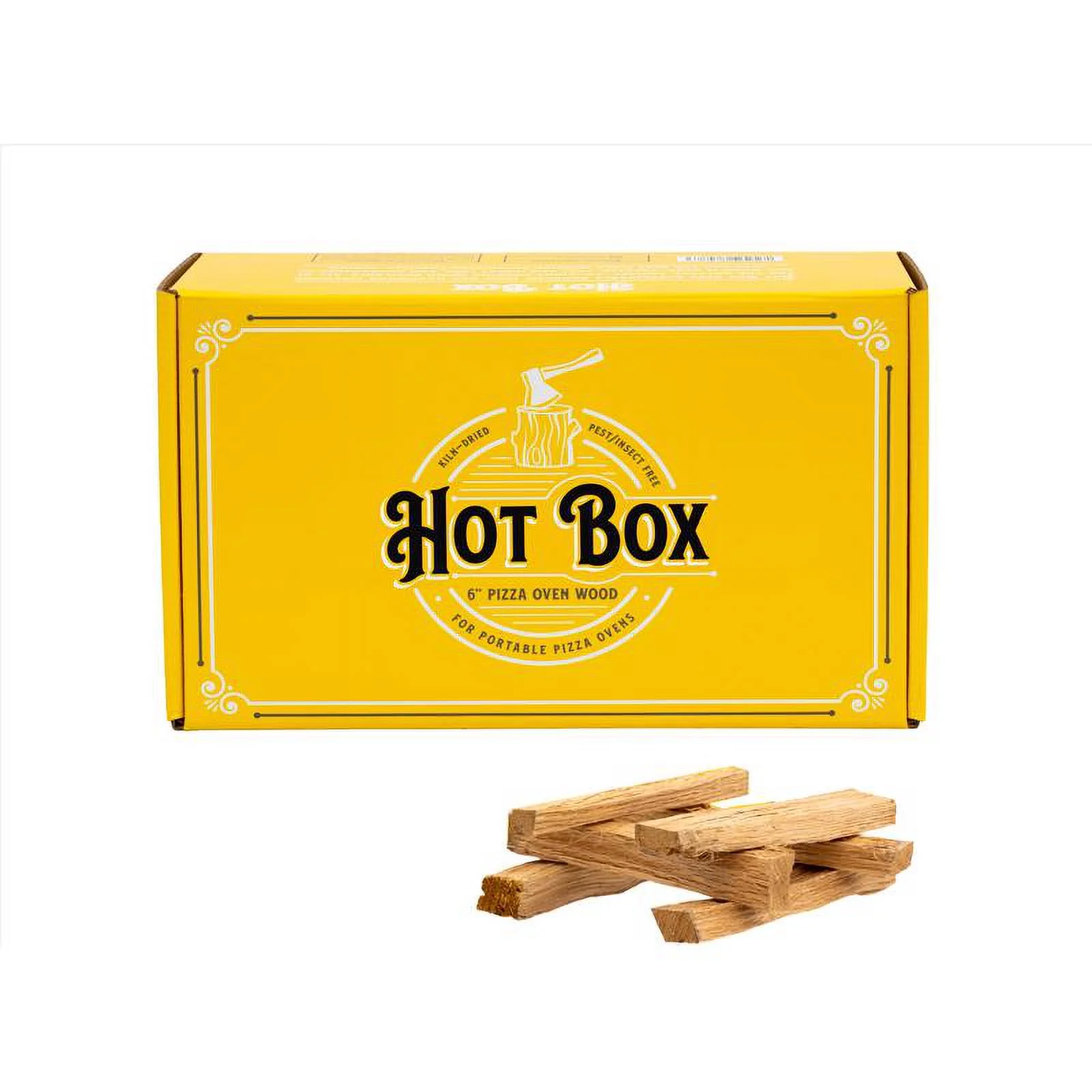 1 Pc, Hot Box Cooking Wood All Natural Oak Mini Logs 350 Cu In