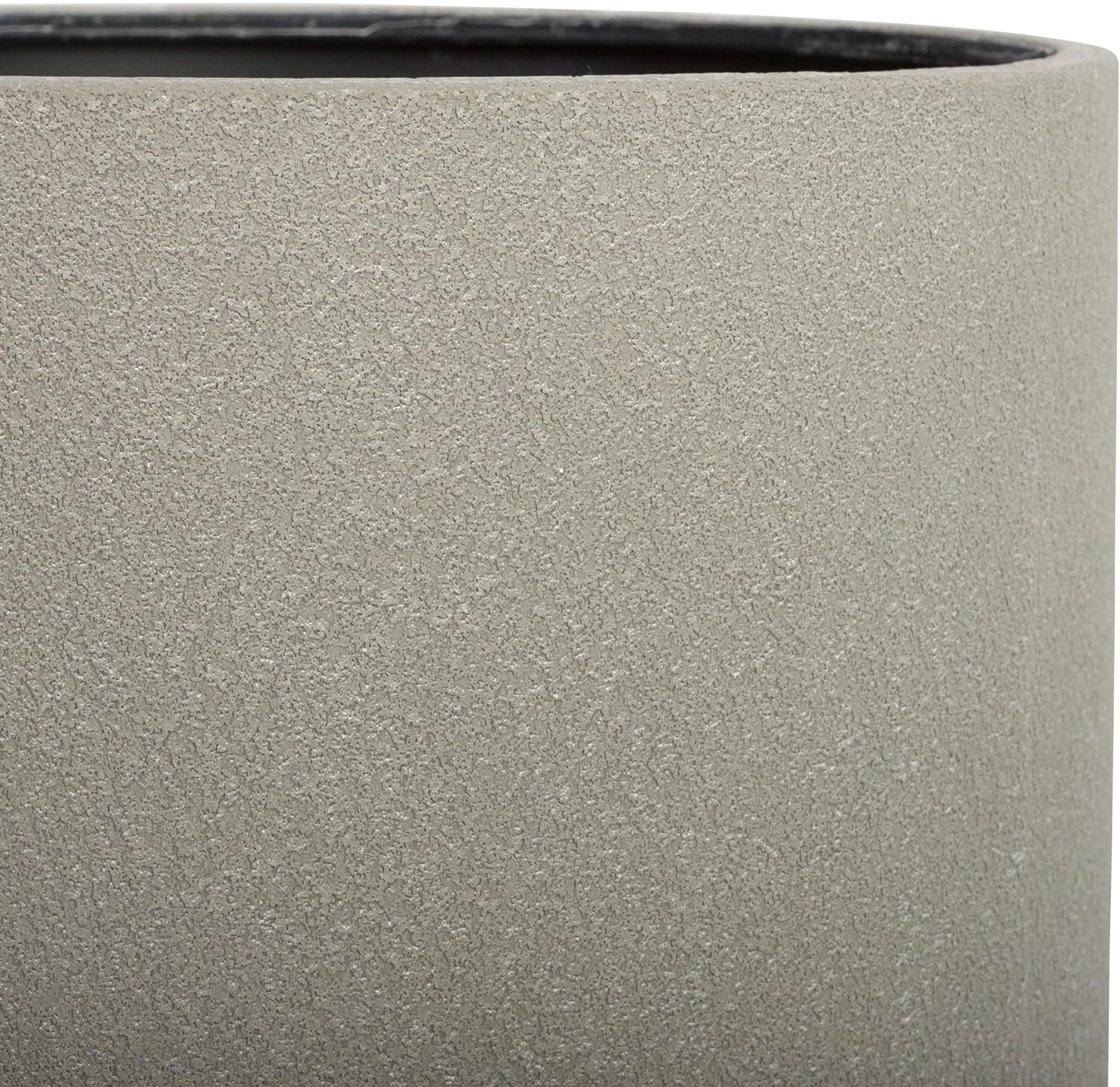 Modern Planters (Set of 2) Gold Grey Mid-Century Round Metal