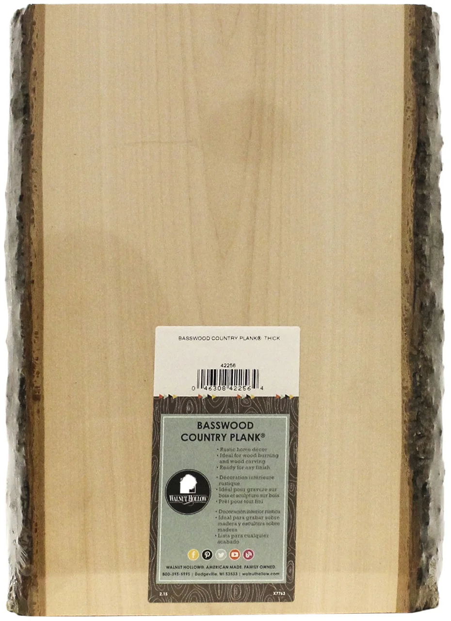 Walnut Hollow Basswood Country Plank, 9-11