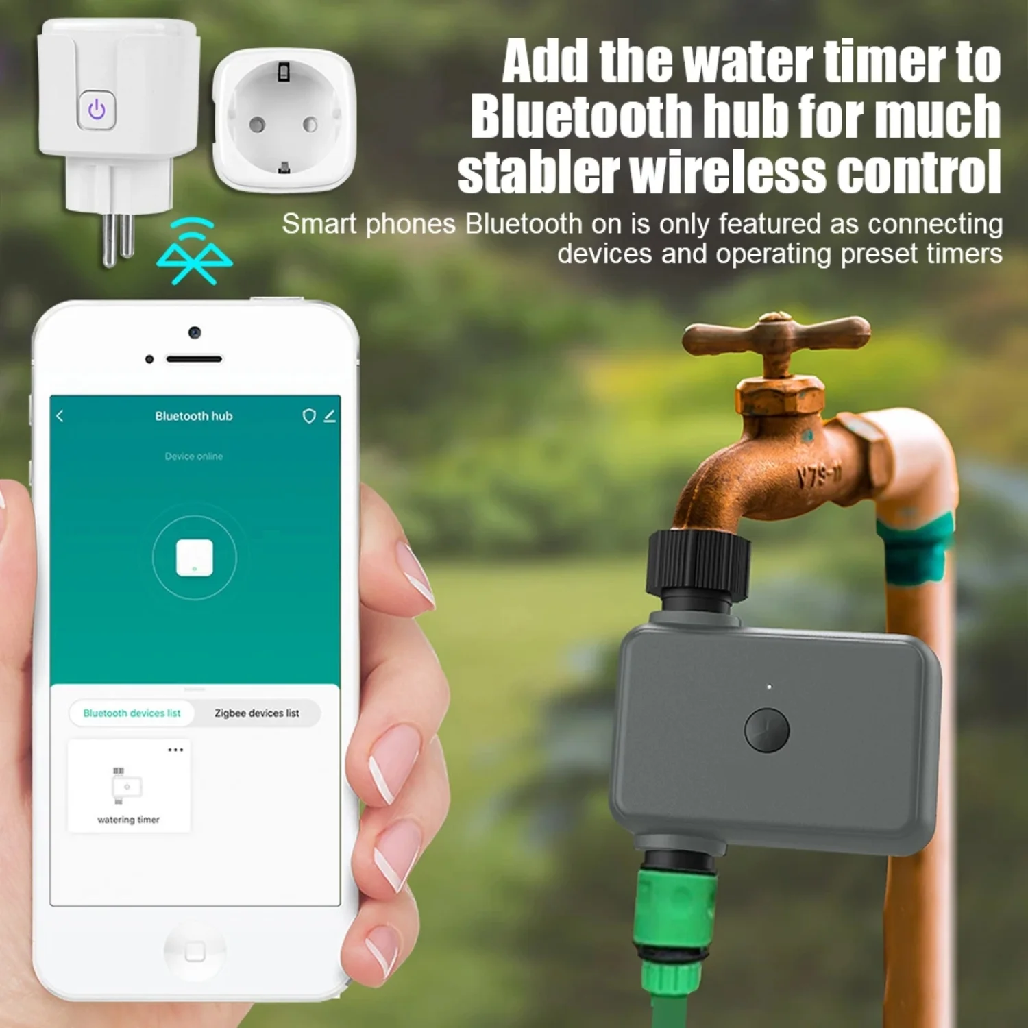 tomated Garden Care with this Battery Operated Bluetooth and Wifi Watering Timer - Streamline Your Garden Irrigation with Smart and Efficient Watering Control - Convenient Electronic Auto