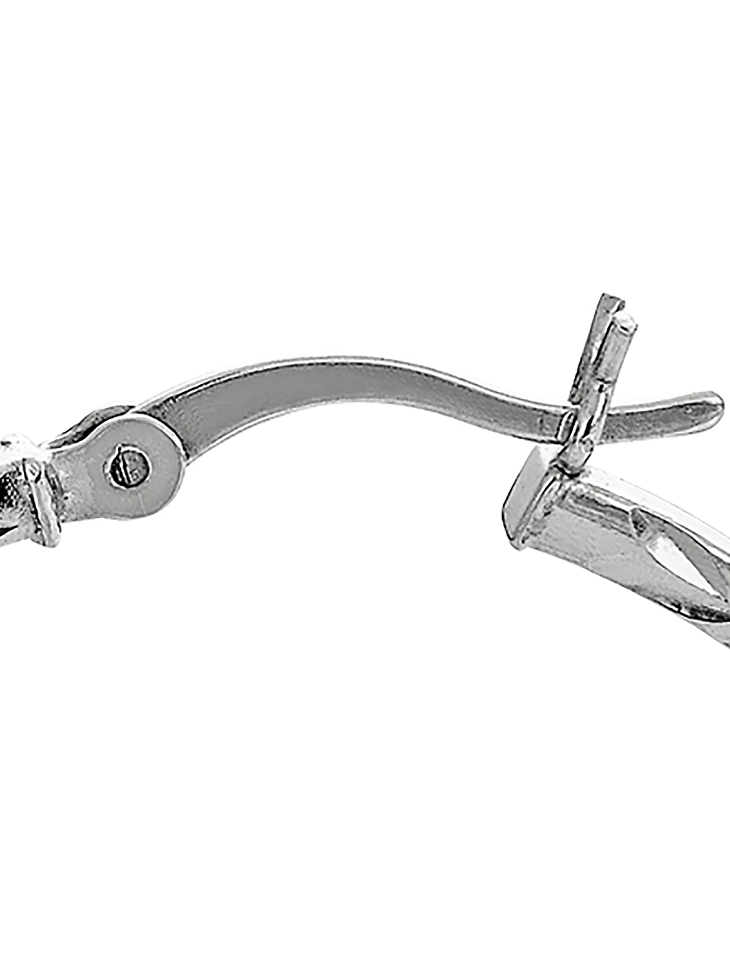 Sterling Silver Glitter Pear-shaped Wire Drop Earrings