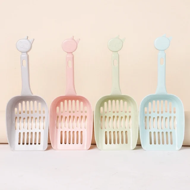 Lightweight Plastic Hollow Style Cat Litter Scoop - Durable Pet Care Sand Waste Scooper Shovel - Easy to Clean Cleaning Tool