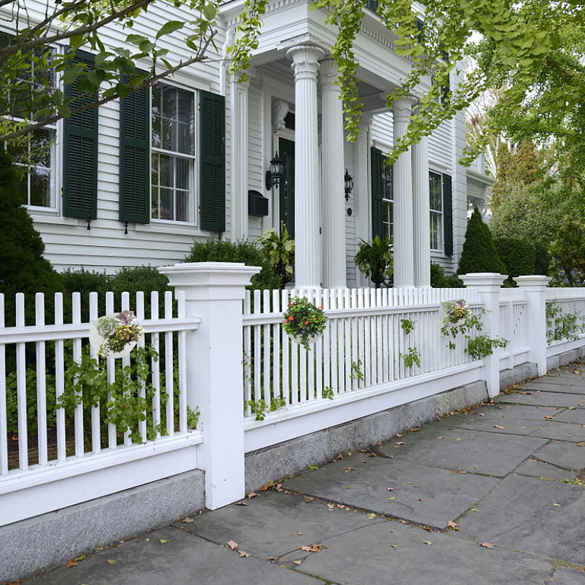 Semi-circular Imitation Leather Pattern  European Style Wall-mounted Flower Pot
