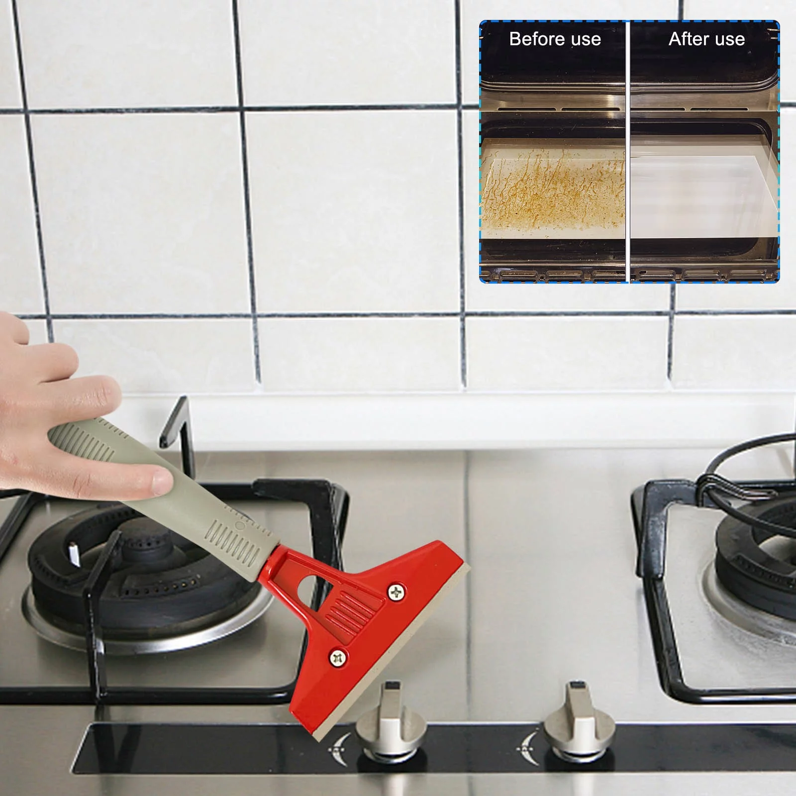 Clearance under $5 Shldybc Kitchen Cleaning Shovel Home Aluminum Alloy Cleaning Shovel, Beautiful Seam Construction, Ceramic Tile Glass Cleaning Oil Shovel