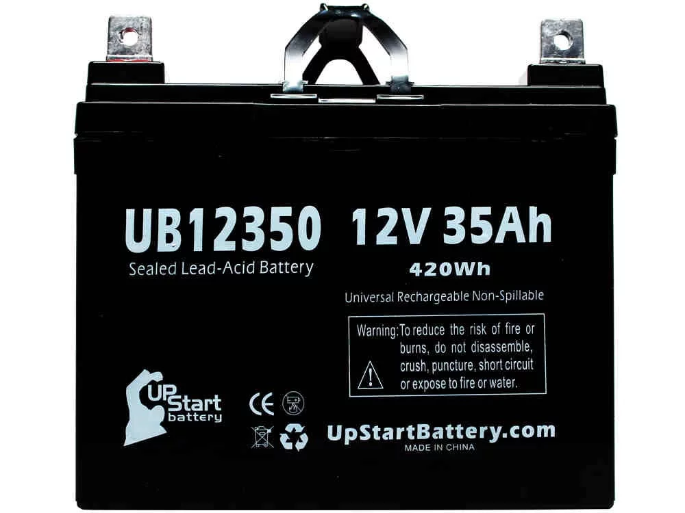 4x Pack - Compatible Speedex Tractor Co. S-17 Battery - Replacement UB12350 Universal Sealed Lead Acid Battery (12V, 35Ah, 35000mAh, L1 Terminal, AGM, SLA)