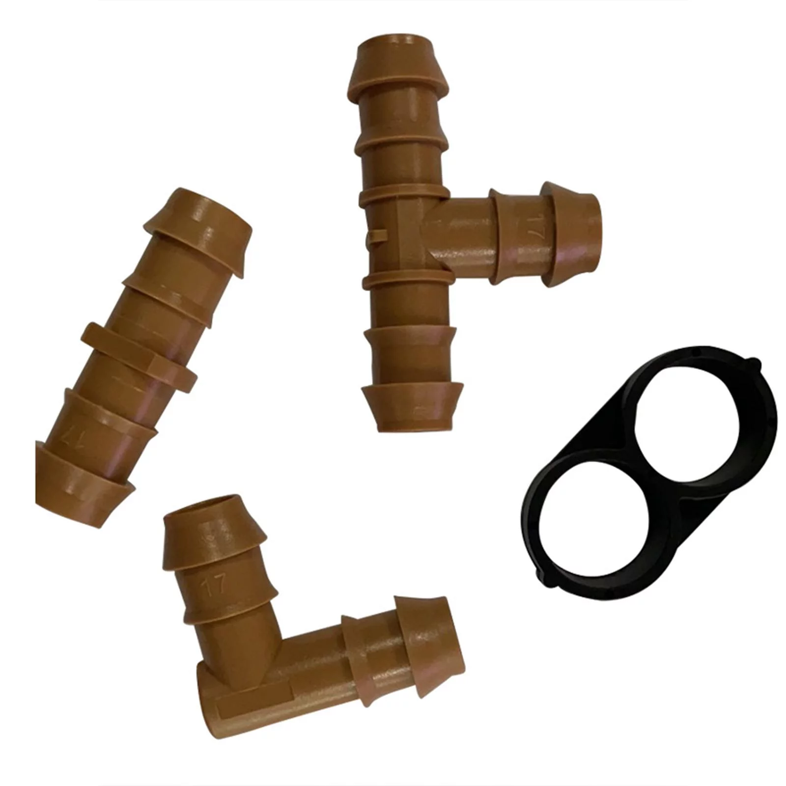 100Pcs Garden Irrigation Pipe Connector 17mm Drip System DIY Drip Irrigation