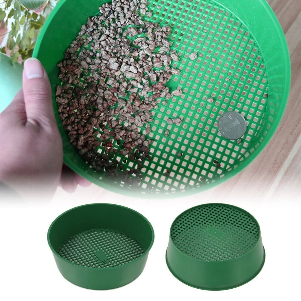2pcs Garden Sieve Plastic 21x5cm Tool Kit For Panning Smaller Gold Gravel Sand