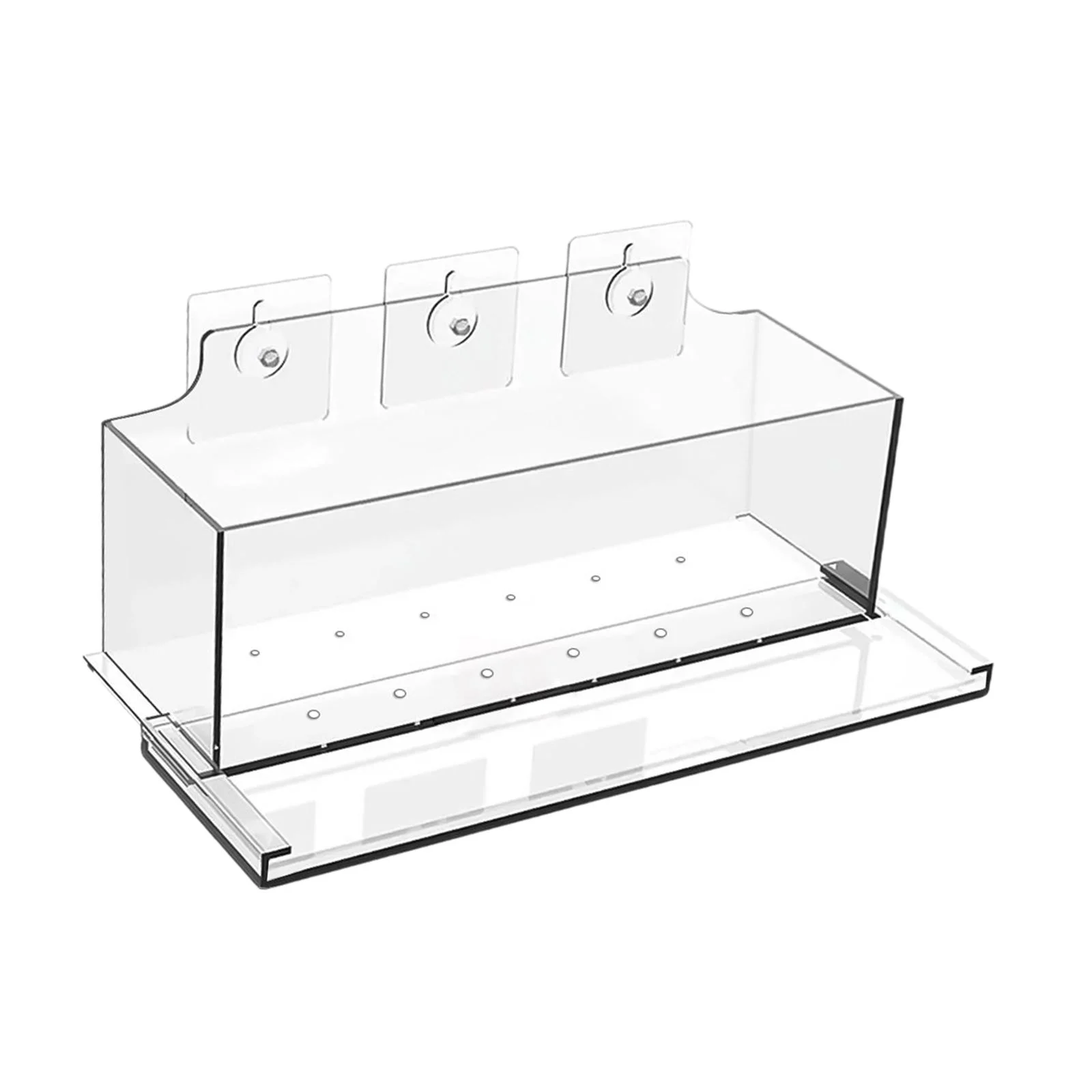 kesoto Clear Plant Pot Windowsill Planter Decor Modern Design Rectangle Planter Acrylic Nursery Pot for Office Housewarming