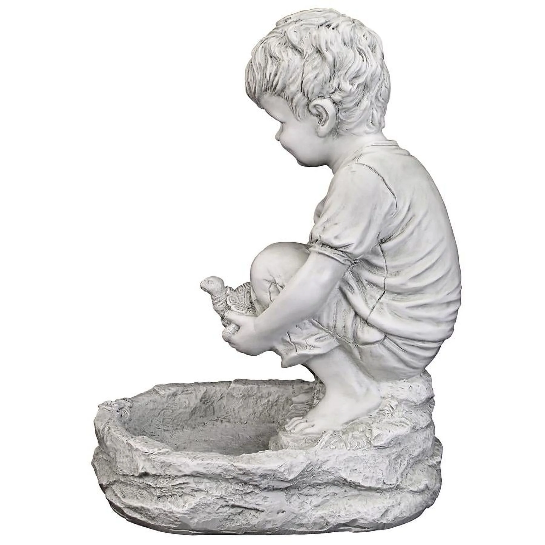 Design Toscano Tommy at the Turtle Pond Little Boy Statue