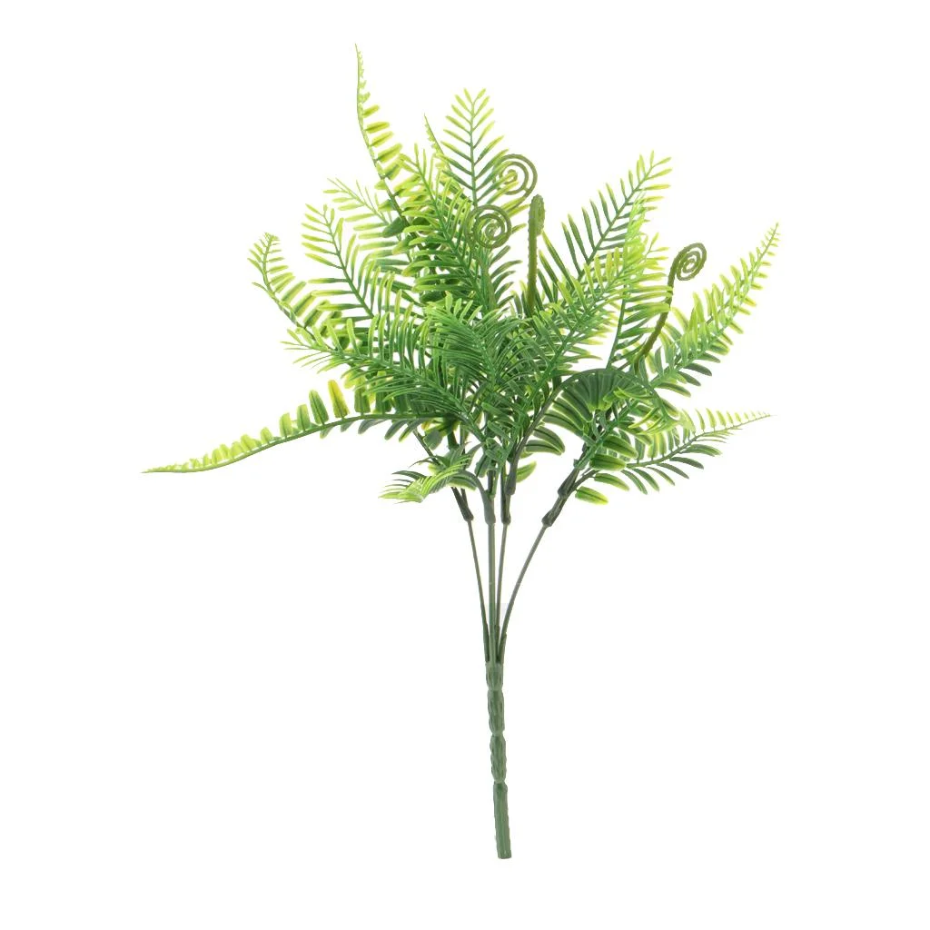 Simulation Green Persian Artificial Grass Leaves For  Decoration A