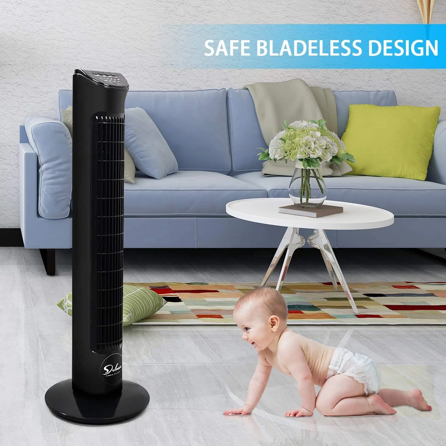 32'' Electric Tower Fan - Remote-Controlled