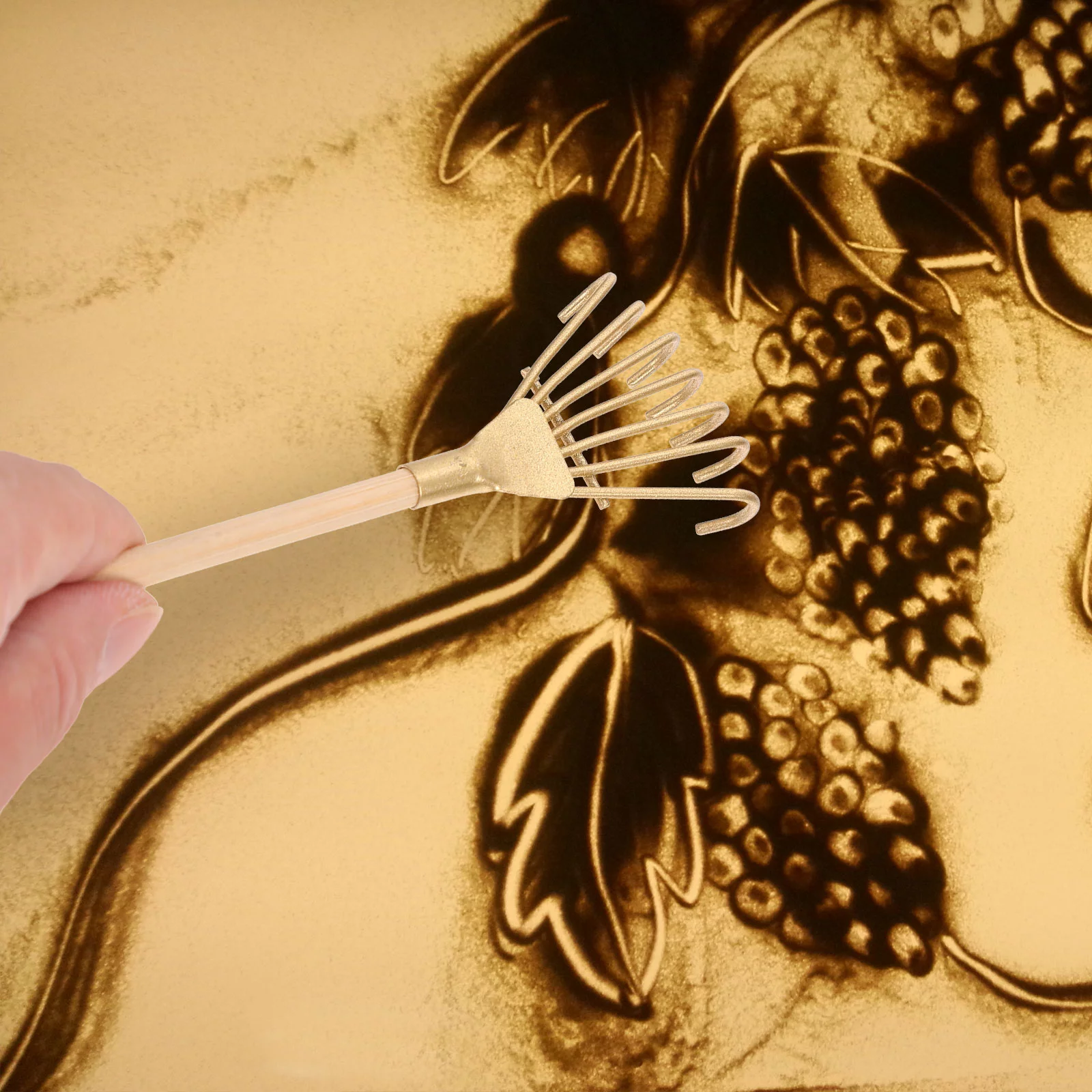 Gongxipen 3Pcs Sand Smoothing Rake Micro Landscape Decoration Smoothing Hand Tools