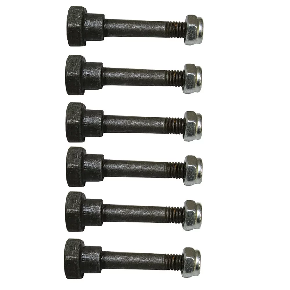 RAParts 90144-SA0-000 Set of Six Snow Blower Thrower Shear Pins w/ Nuts Fits Honda 90102-732-010