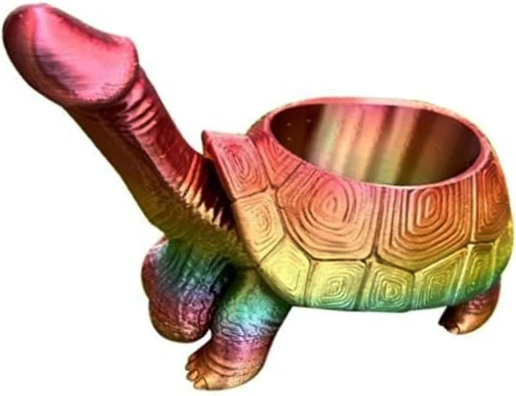 FeBohao 1Pcs Turtle Planter Turtle Flesh Planter Turtle Statue Turtle Gift Fun Planter