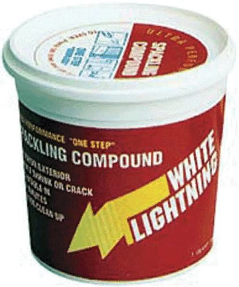 White Lightning 60512 Spackling Compound, 1/2 Pint, Each