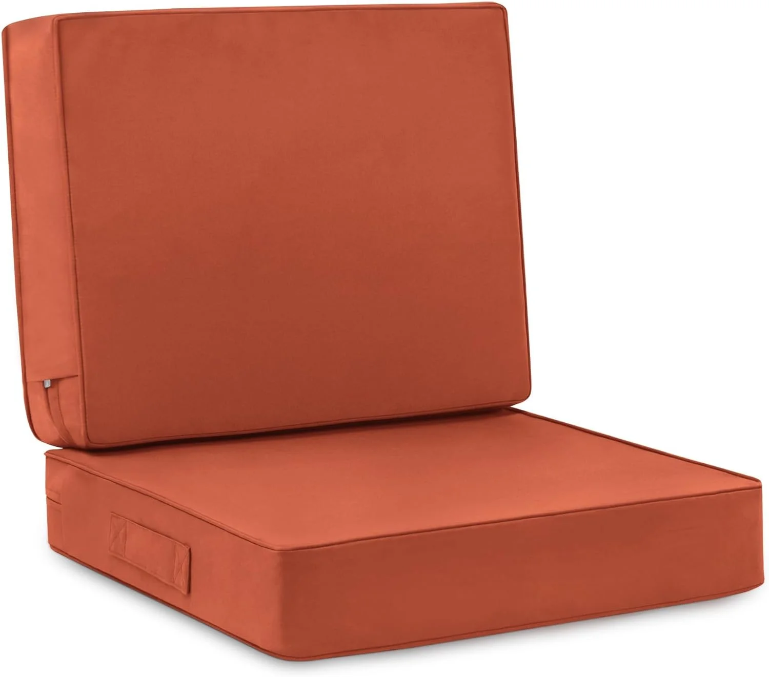 Deep Seat Patio Cushion Set 22 x 22 Inch Waterproof Outdoor Chair Cushions for Patio Furniture with Fade Resistant and Removable Cover with Handle & Adjustable Straps for Patio, Yard, Garden