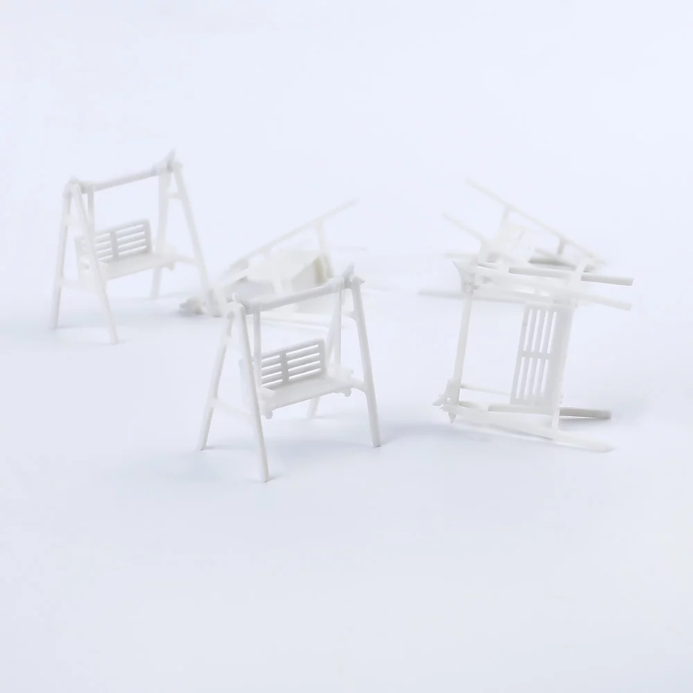 Dazzduo Swing Chair Model, 5 5 5 QAHM Chair , 5 Pcs Outdoor Table Model mewmewcat Landscape DIY Swing fangzi 5 Miture Sand House Miniature Garden Material