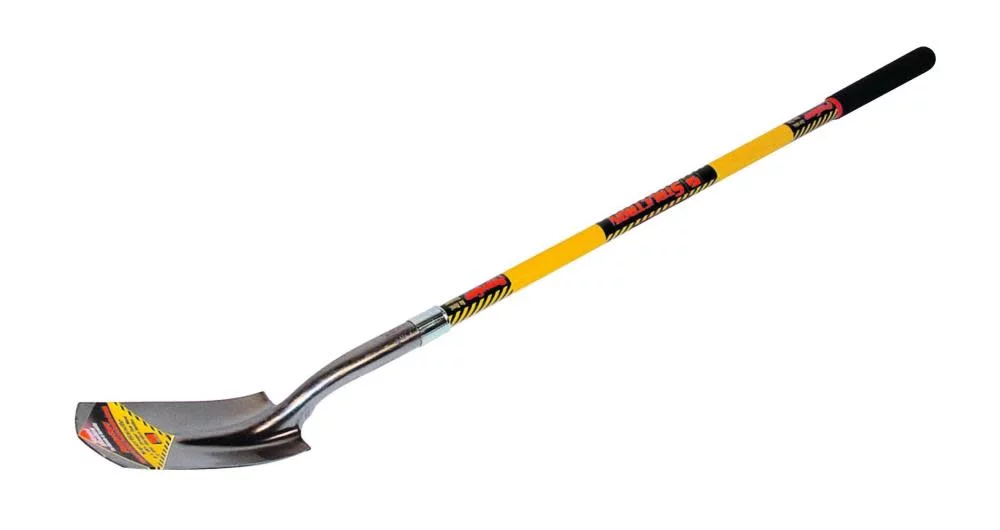 Structron Trenching Shovel Yellow Fiberglass Handle Cushion Grip