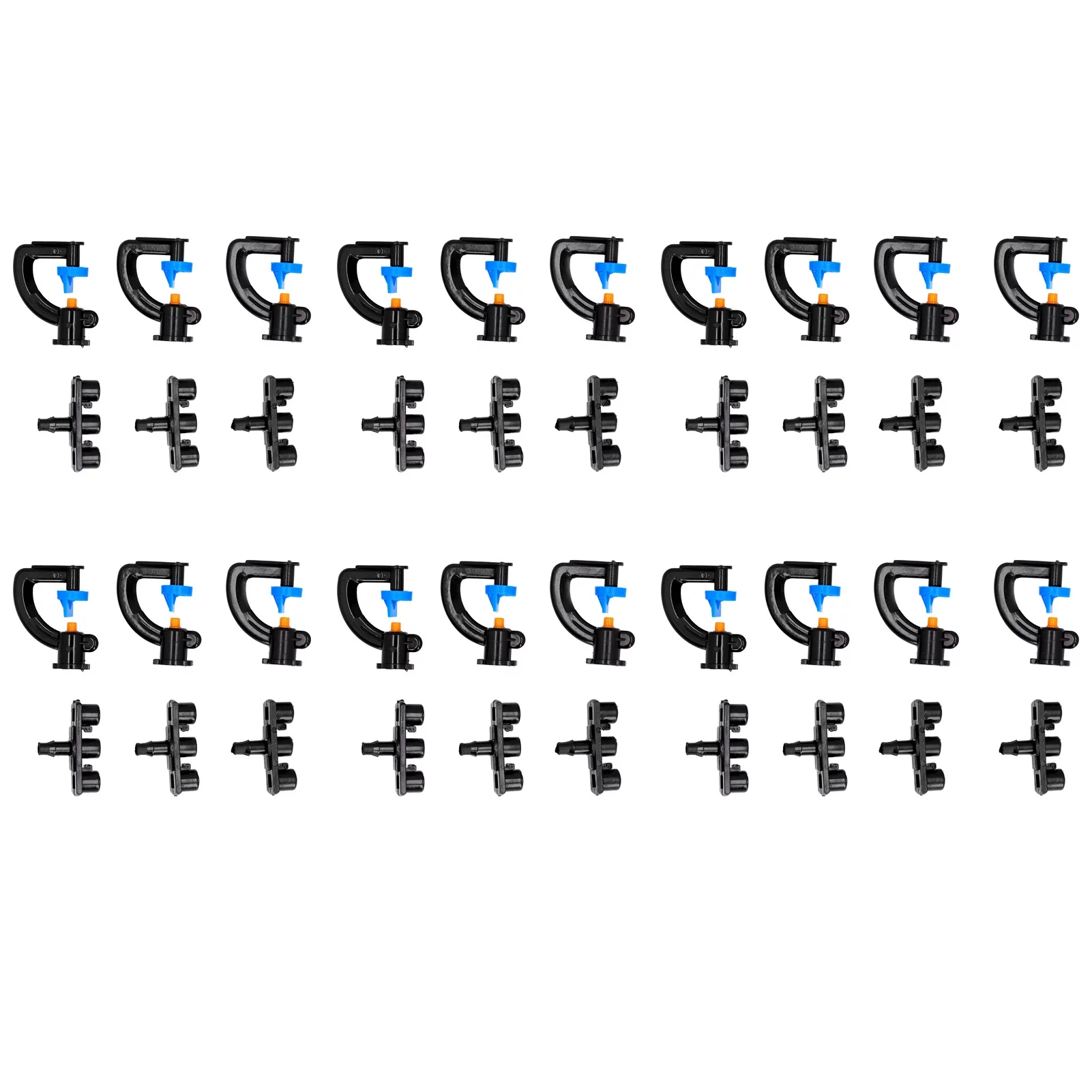 20Set Sprinkler Nozzle Durable Sprinkler Head G Type 180° Refractive Irrigation Atomizing Nozzle for 4/7 Hose