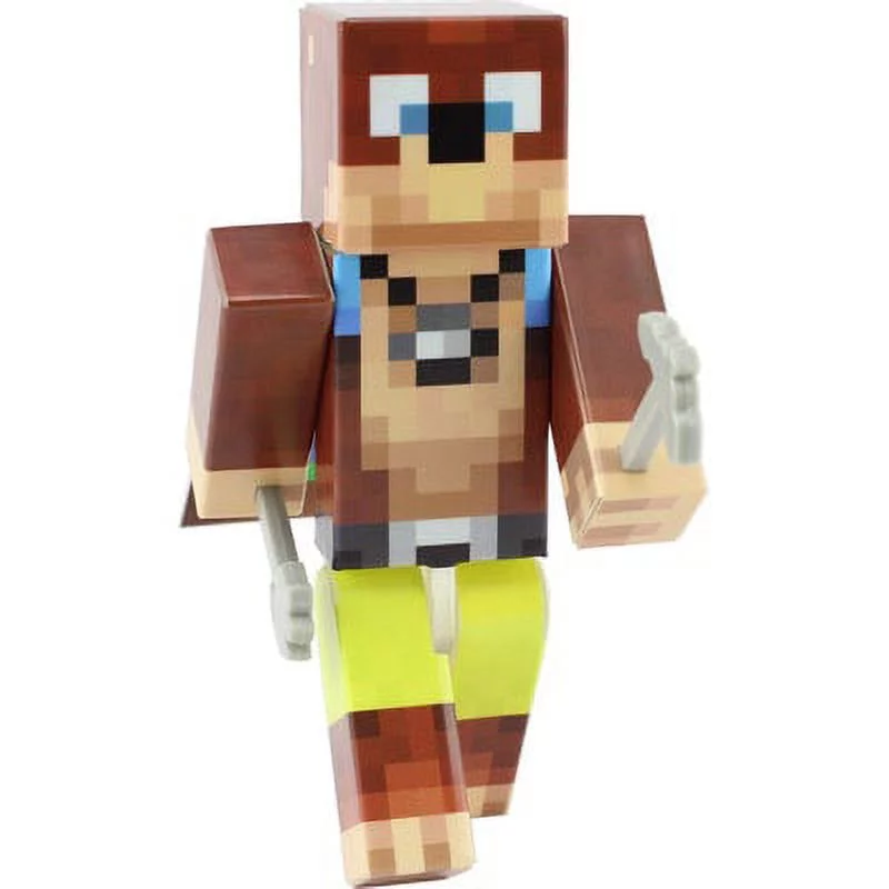 Miner Bear Action Figure Toy, 4 Inch Custom Series Figurines by EnderToys