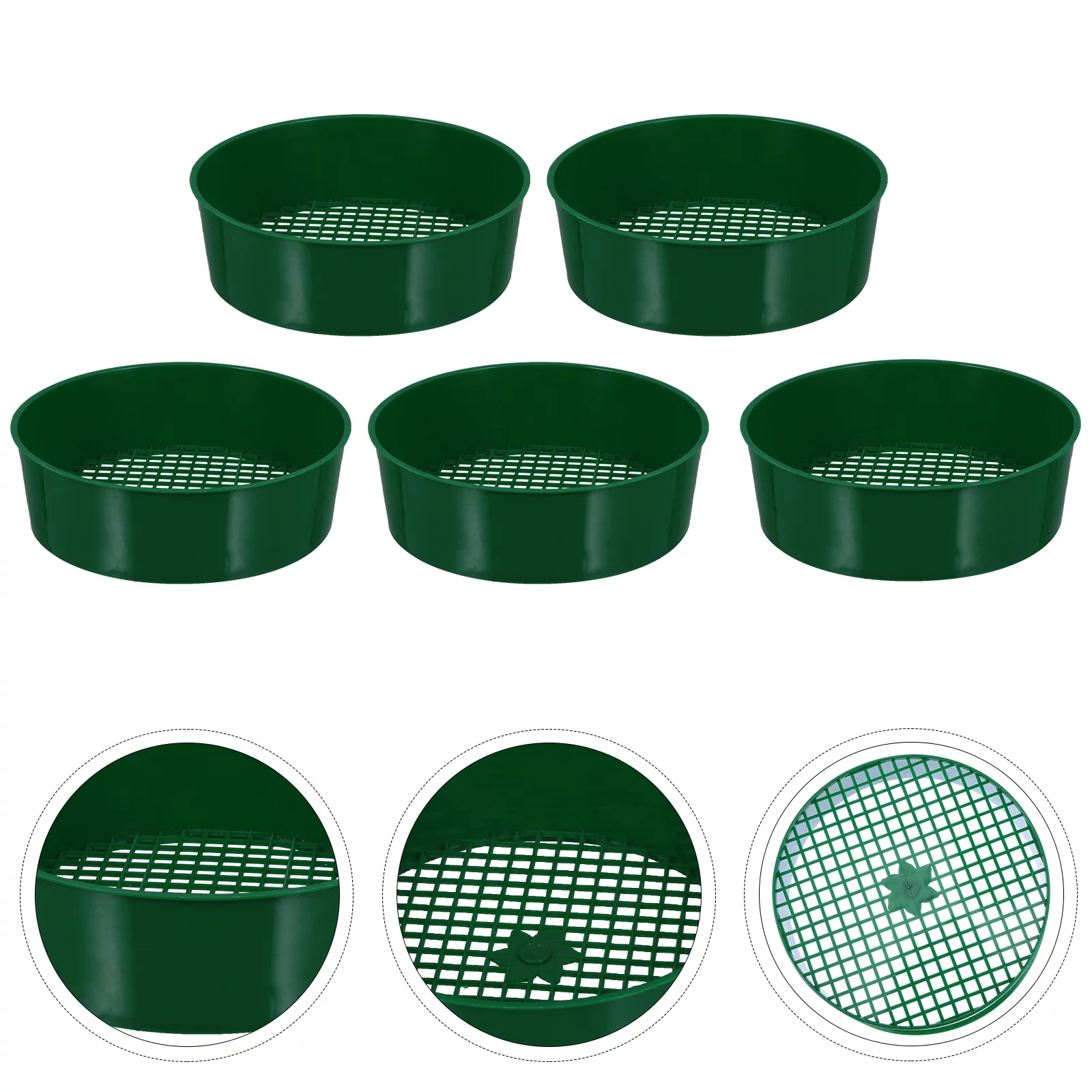 NUOLUX  Soil Beach Sifter Sieve Sand Pan Garden Screen Riddle Gardening Classifying Classifier Classifier Mesh Straine Toy