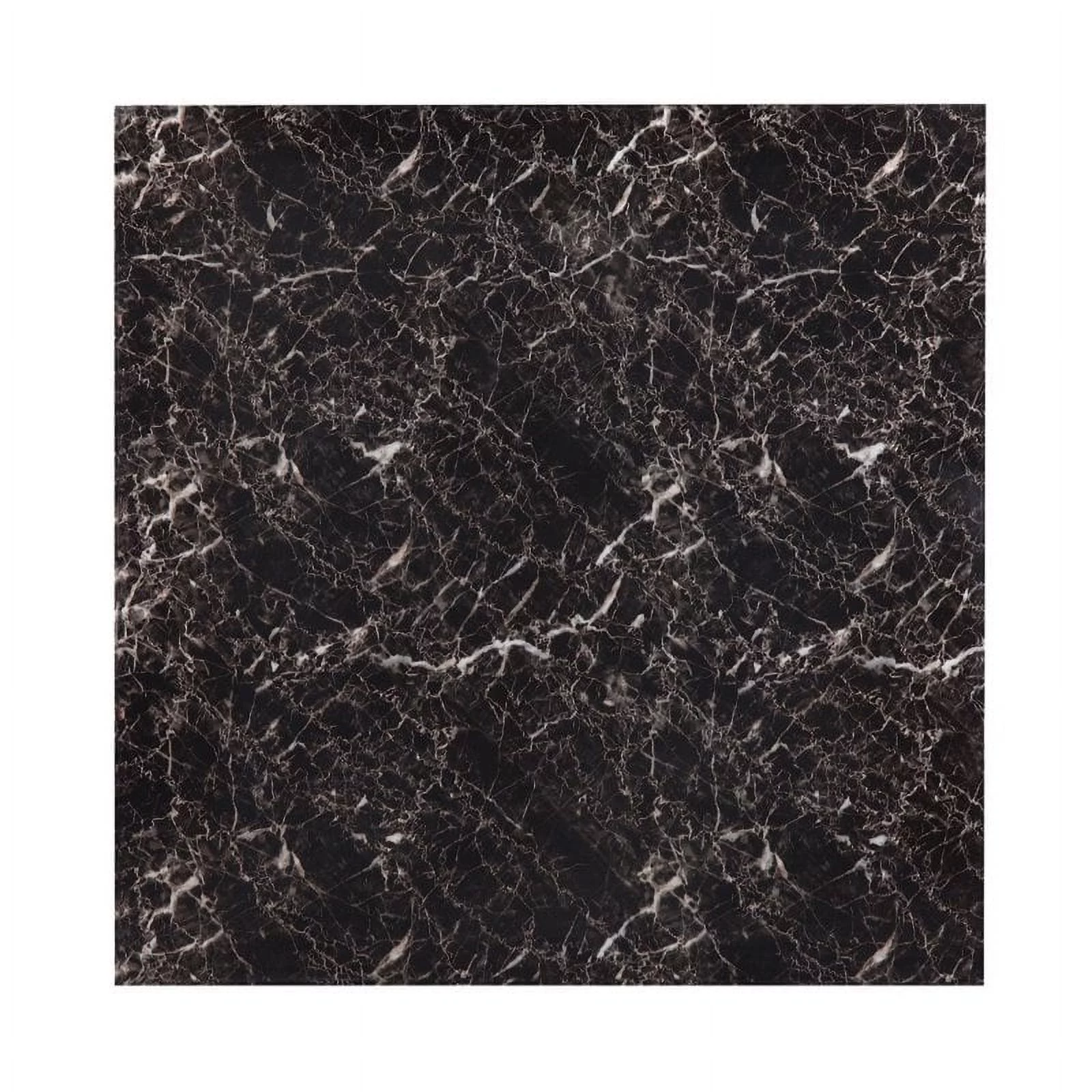 Pemberly Row 5 Piece Faux Marble Top Counter Height Dining Set in Black