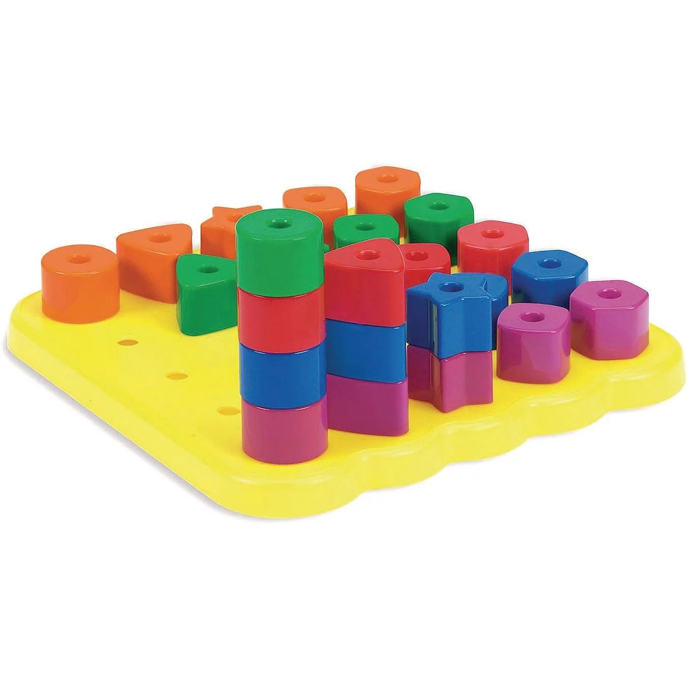 Learning Resources, LRNLER1572, Stacking Shapes Pegboard, 1 / Set