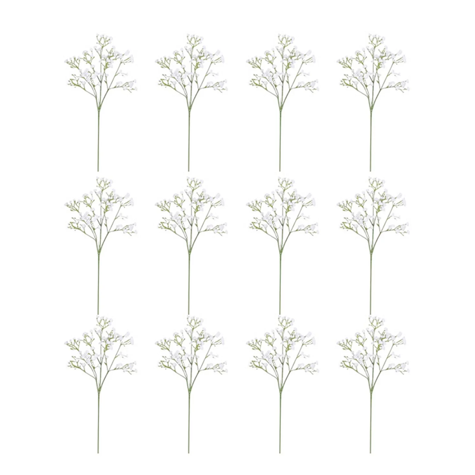Yeetfub Artificial Flowers Silk Flowers 12 Pcs Artificial Babys Breath Flowers Gypsophila Real Flowers For DIY Wedding Bouquets Crown Party Hotel Table Home Decoration