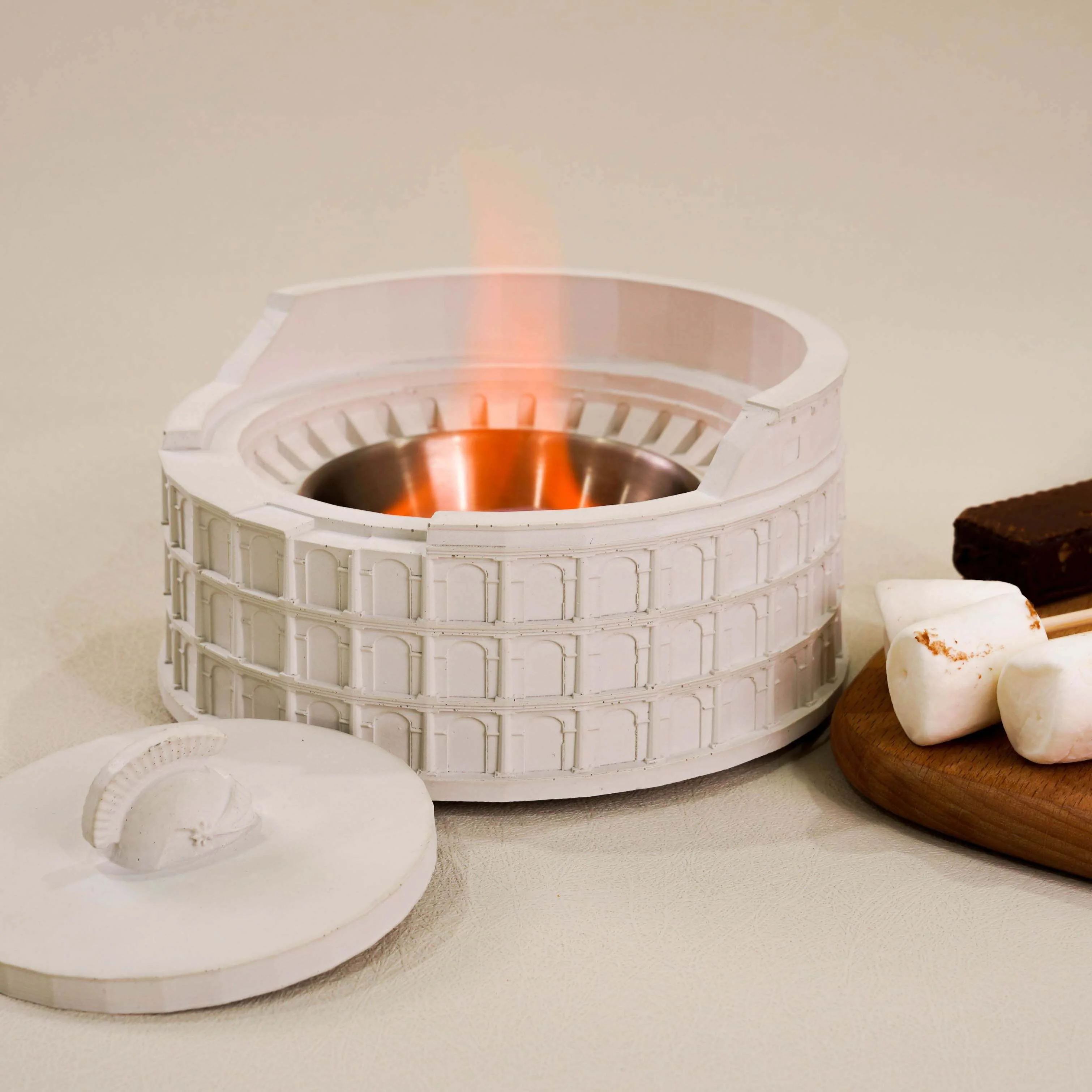 VIVZONE Colosseum Tabletop Fire Pit - Elegant Warmth