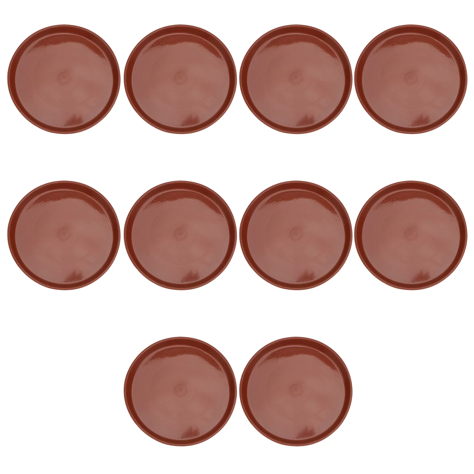 Gongxipen 10pcs Plastic Flowerpot Drip Tray Plant Pot Saucer for Fleshiness Planter Garden Balcony - Type 280 (Red)