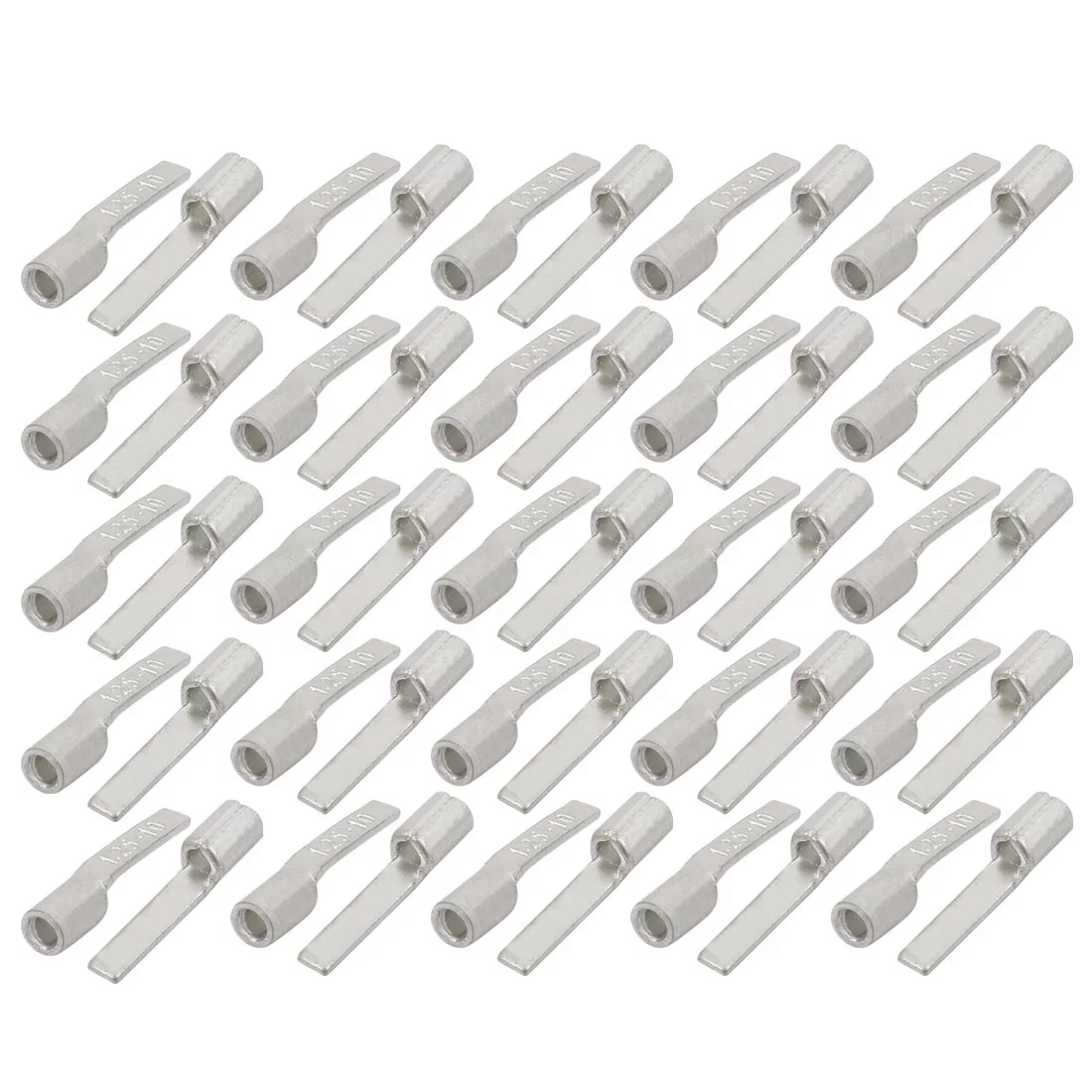 50Pcs Flat Needle Type DBN1.25-10 Non-Insulated Spade Wire Crimp Terminal