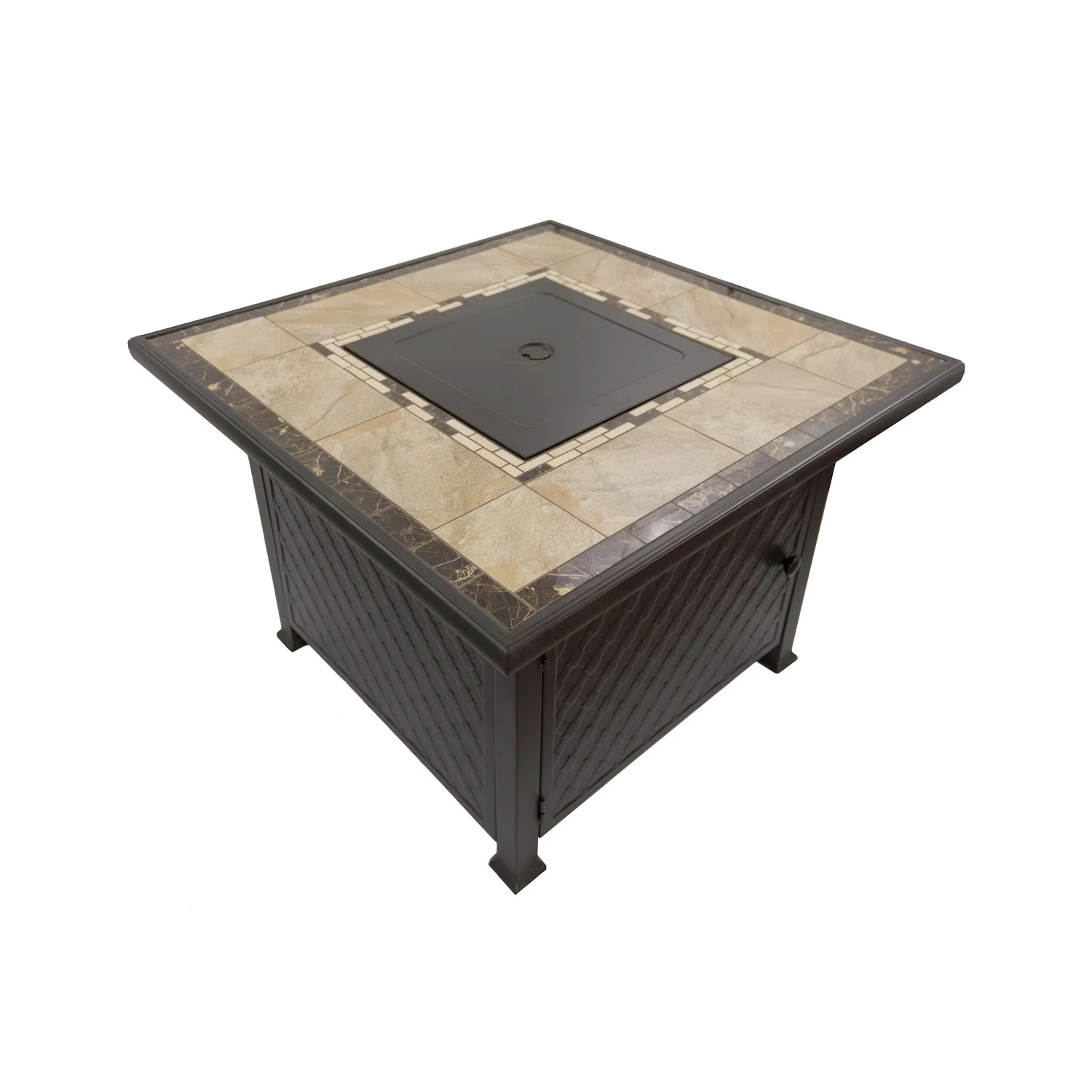 Hiland AZ Patio Heaters Square File Top Fire Pit