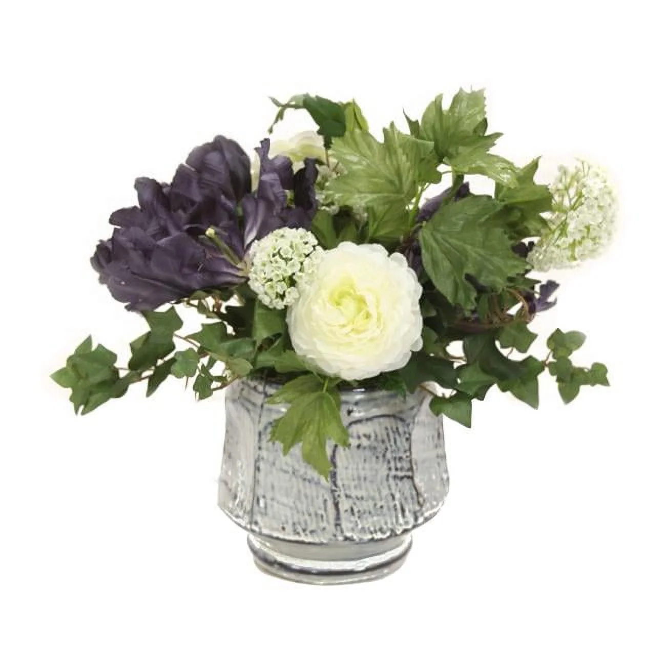 Unisex Navy & White Garden Mix in Blue & White Planter - Blue