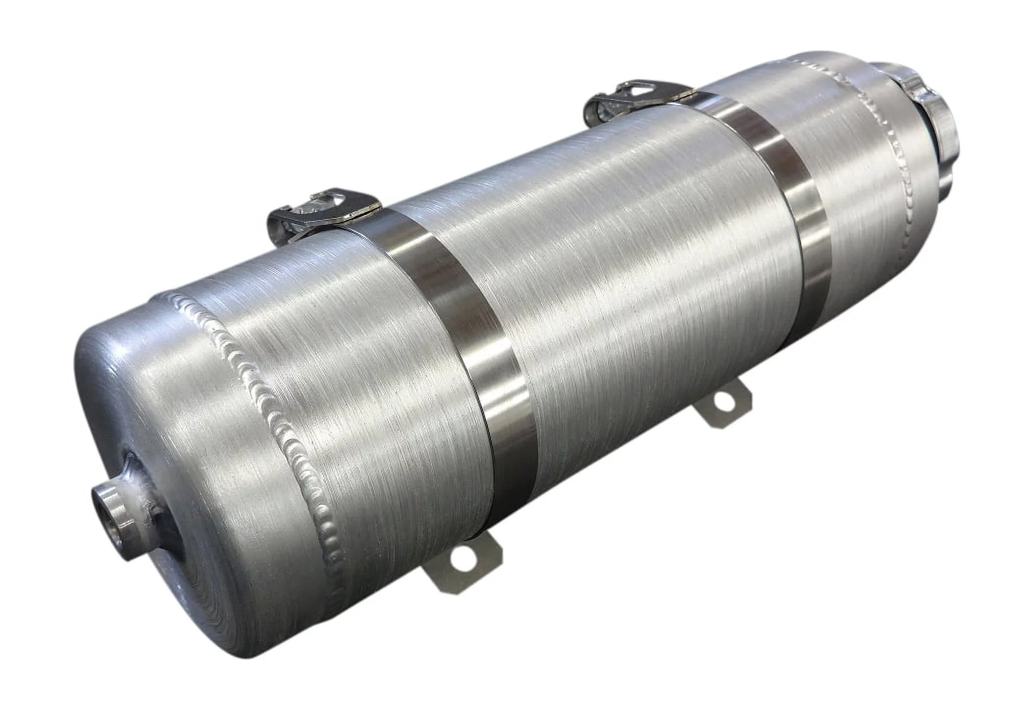3x10 Vertical Spun Aluminum Gas Tank - .31 Gallon - 1/8 NPT - Mini Bike, Go Kart, Riding Mower