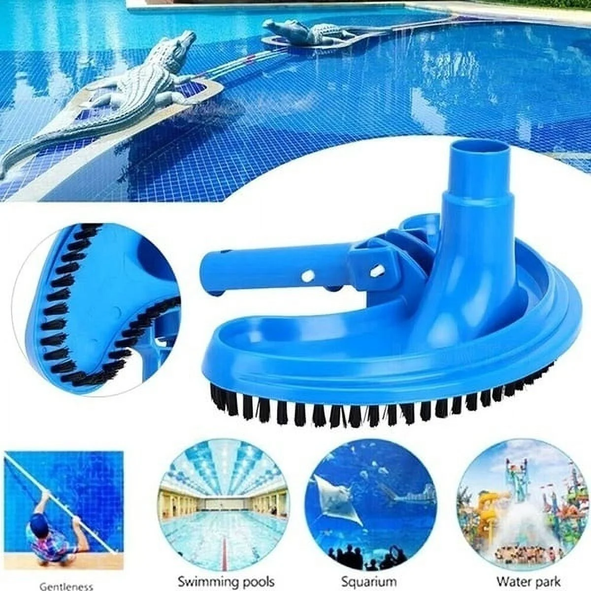 Everso Swimming Pool Pond Fountain Vacuum Cleaner Leaf Skimmer Mesh Set Cleaning Tool