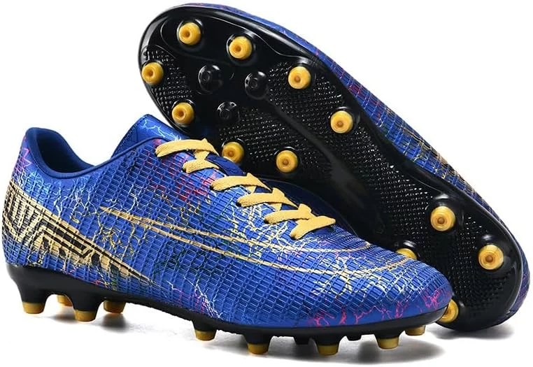 Kid's Soccer Shoes Boy's Girl's Football Cleats Comfort Soccer Boots Lightweight Breathable Shoes Professional Low Top Good Leather Rubber Non-Slip Front Tie Football