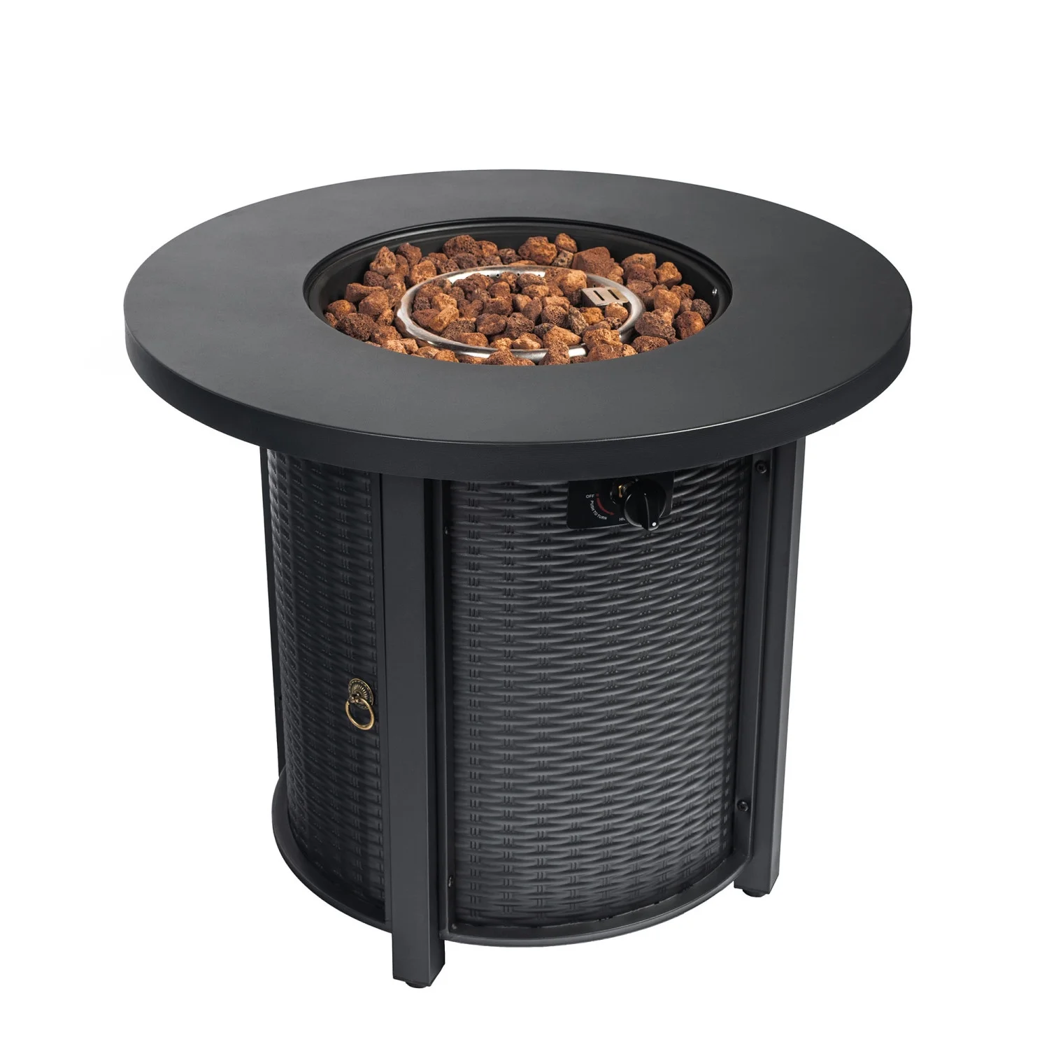 DremFaryoyo 30inch Propane Round Fire  40000BTU Propane Fire Pit