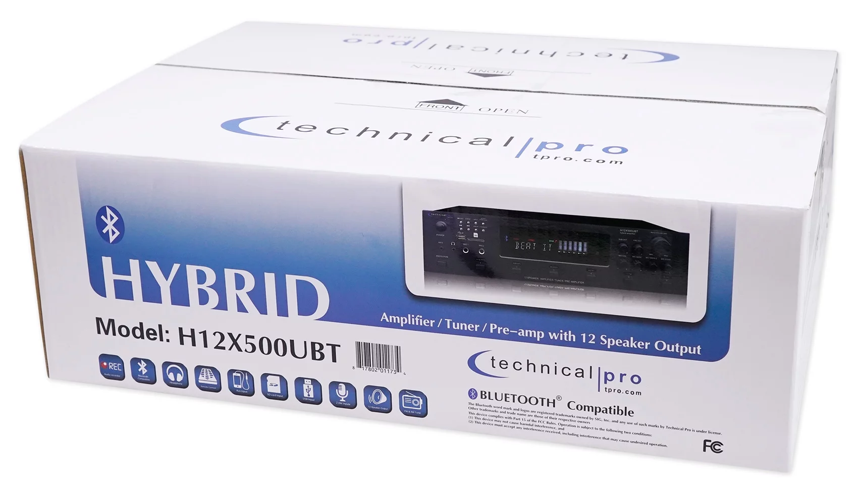 Technical Pro 6000w 6-Zone, Home Theater Bluetooth Receiver+(12) 4