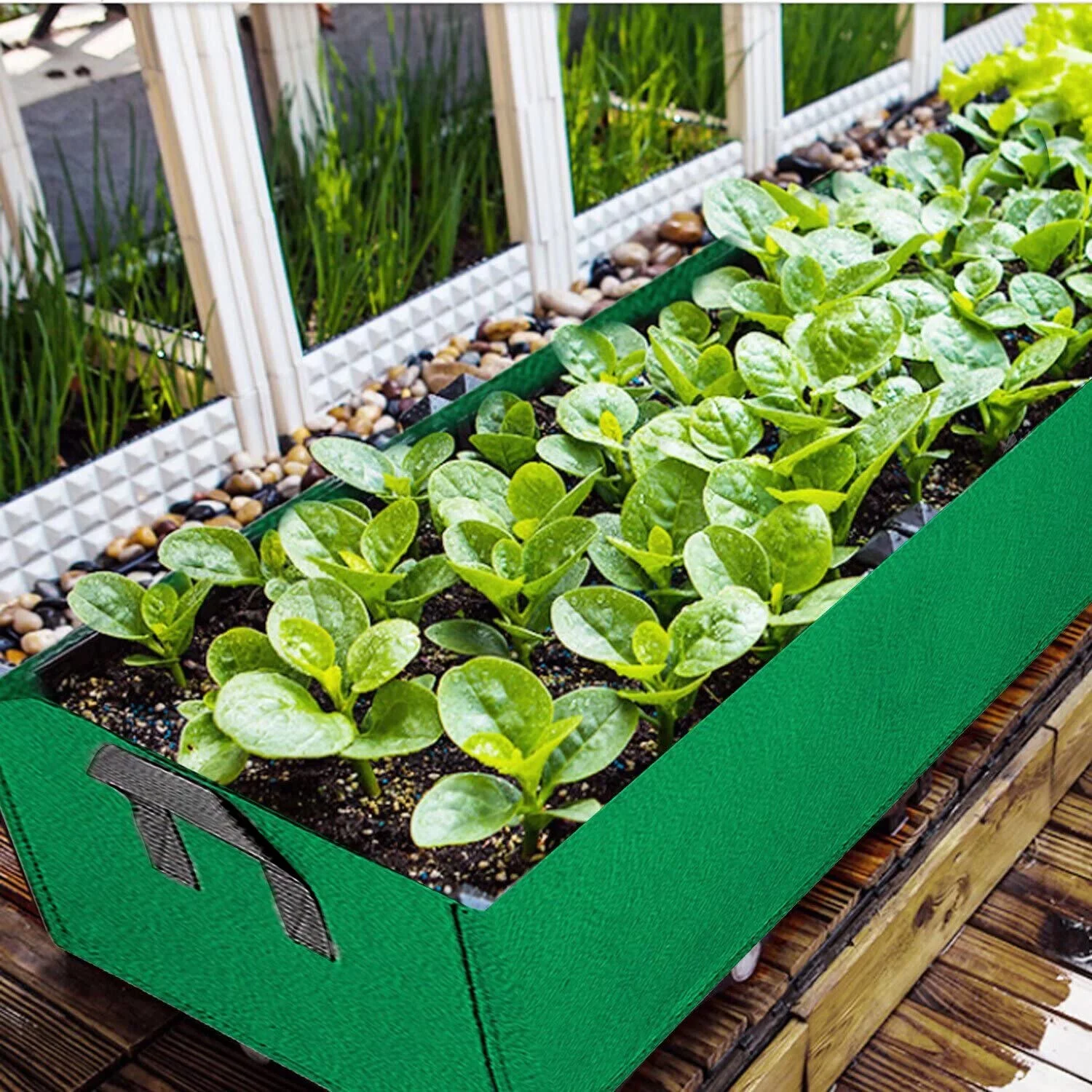 4/6/8Grid Plant Grow Bags PE Veg Pot Nursery Soil Bag Thickened Recycle Bag