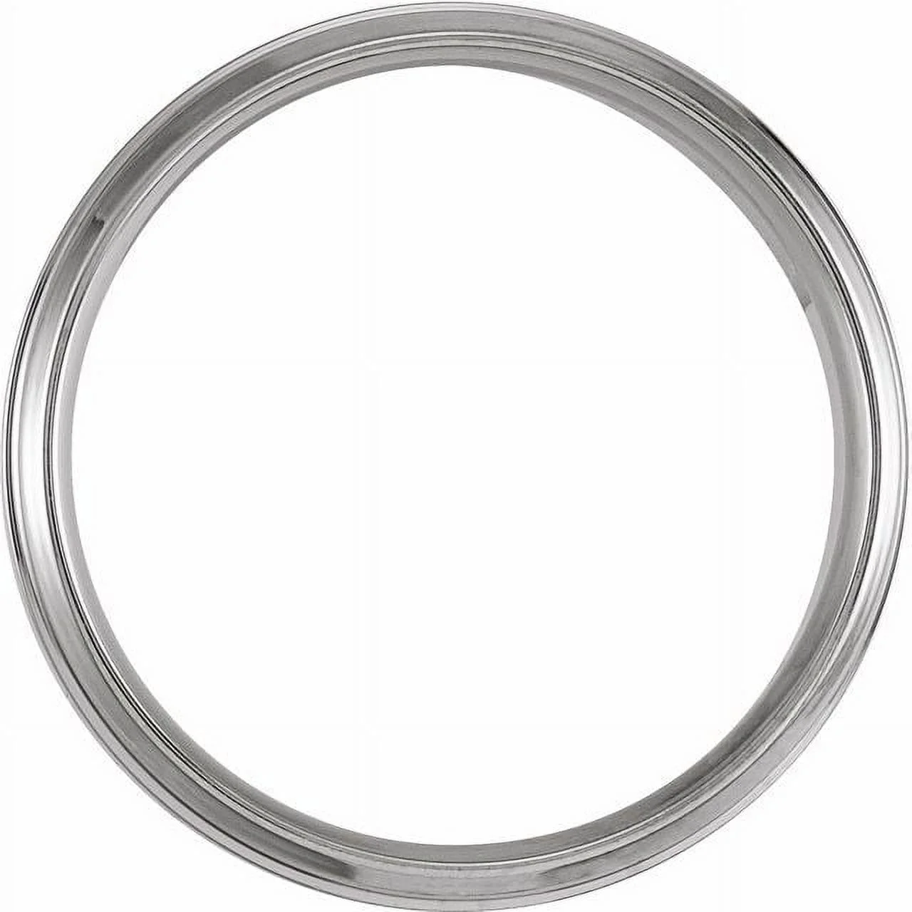 Continuum Sterling Silver 7 mm Beveled-Edge Band with Satin Finish Size 14 52017:7383:P