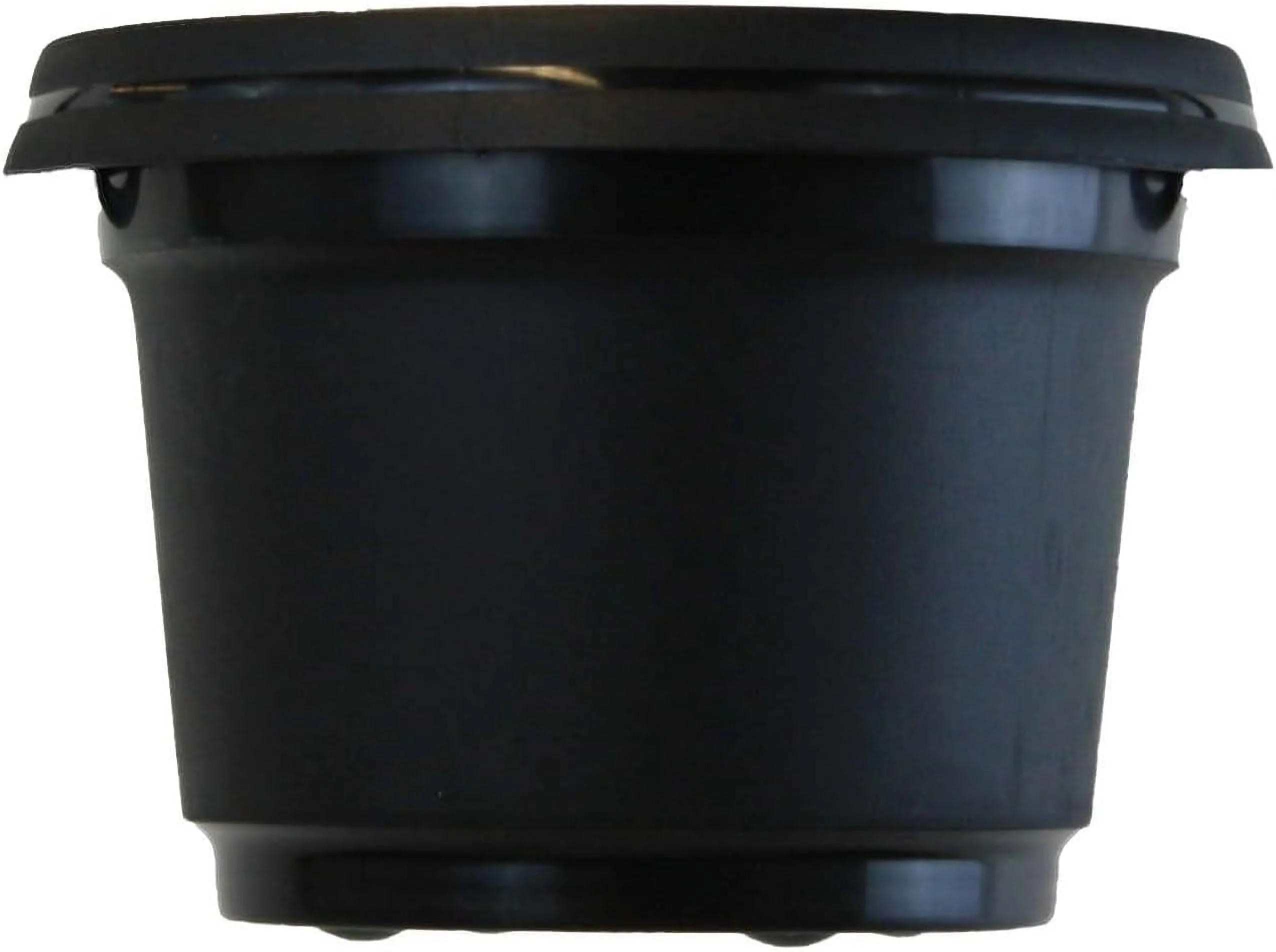 s And Saucers, 12 Inch Black, Case Of 5,Plastic Planter, Flower , Nursery , Seedling Planter, Colorful Planter, Plant Container, Seed Starter With Saucer