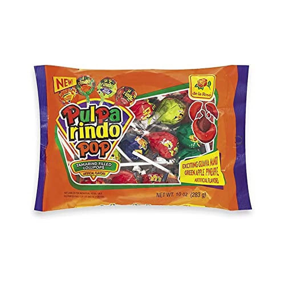 De La Rosa Pulparindo Pop 20 Ct Tamarind Candy