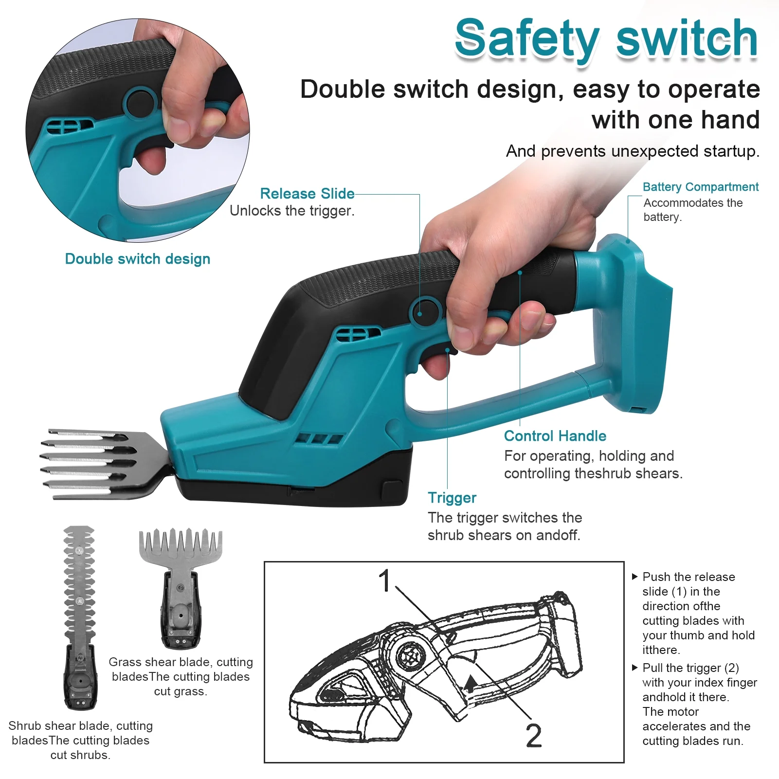 Geevorks Hedge trimmer,Shears Lawn Fence Branch Shears Lawn Cutter Branch Shears Fence Weeder Mower Lawn Fence Weeder Siuke Mewmewcat Huiop