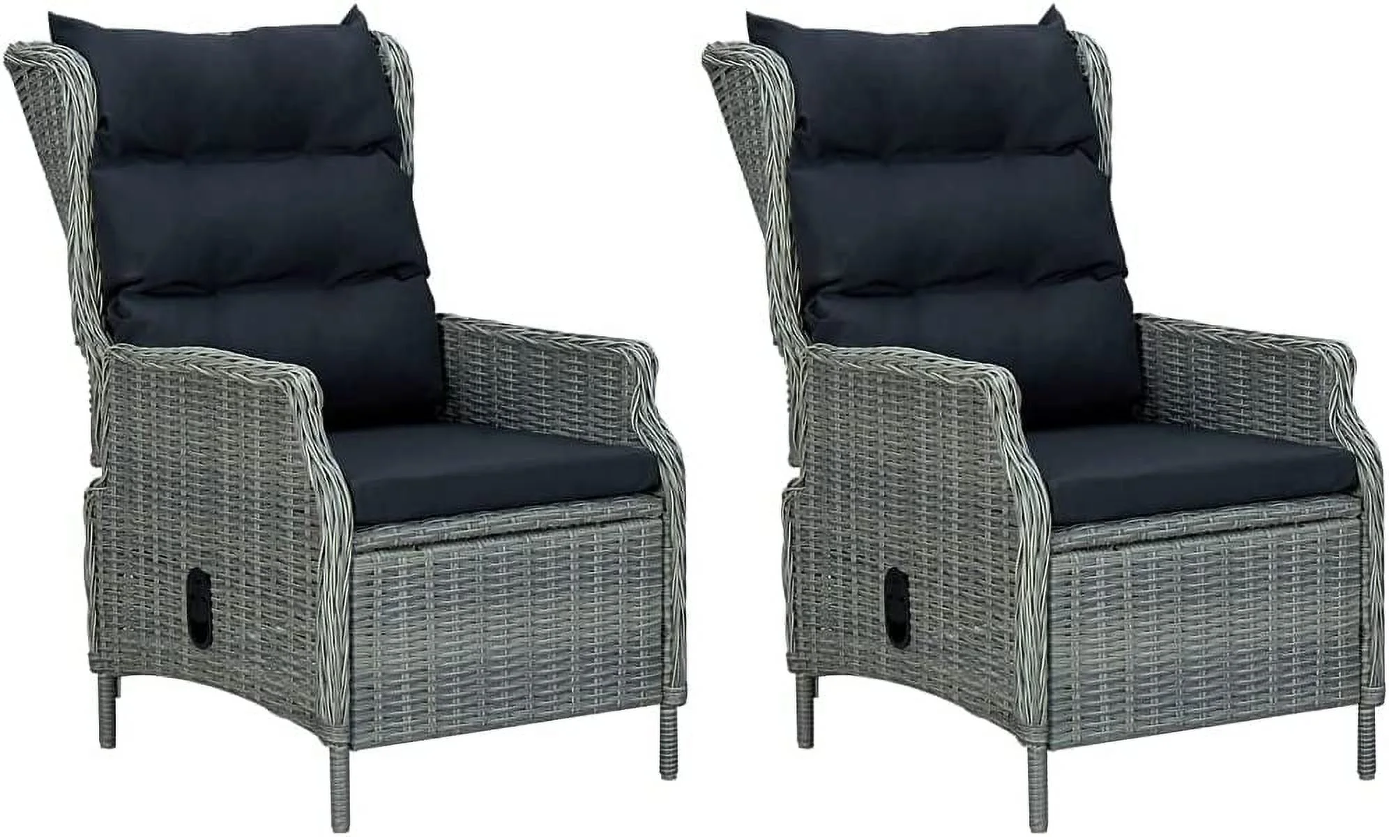 Furniture Sets Outdoor Benches 9 Piece Patio Dining Set with Cushions Poly Rattan Light Gray Outdoor Side Tables