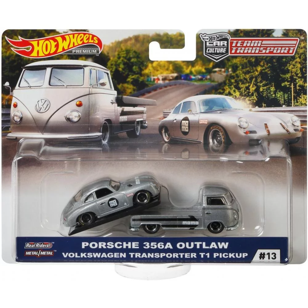 Hot Wheels Porsche 356A Outlaw & Volkswagen T1 Pickup Collector Car Vehicle Playset (2 Pieces)