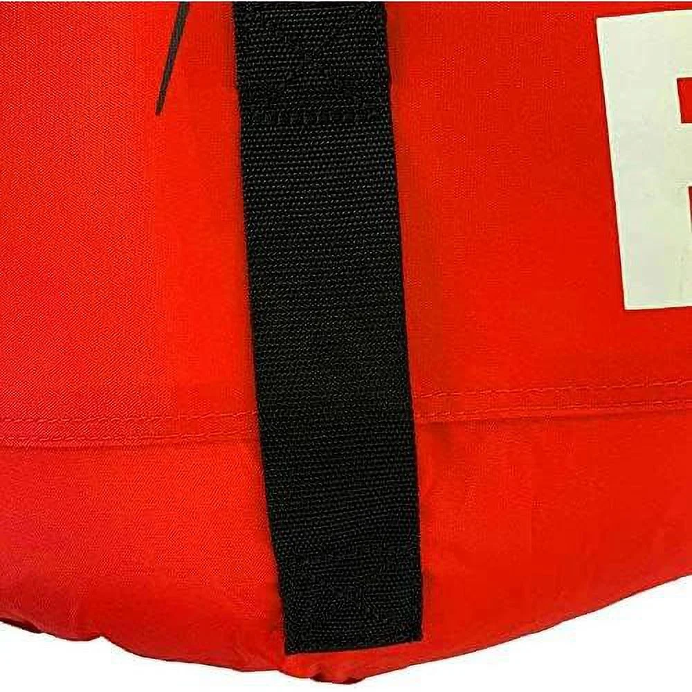 ripper 2 nylon inflatable towable float with foam handles, neoprene knuckle guards and quick connect tow points, red
